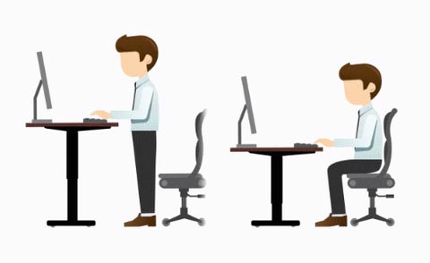 Retractable Lift Desk Stand